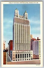 Kansas City, Missouri MO - Fidelity National Bank Building - Vintage Postcard picture
