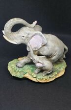Porcelain Elephant With Baby Figurine #1410 by HOMCO Shelf Decor picture