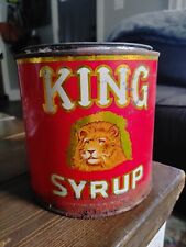 Vintage King Syrup Tin Can, Lion Graphics picture