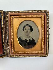 Ambrotype Sixteenth Plate 1/16 - Young Elegant Woman Full Case picture