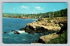 La Jolla CA-California, Goldfish Point, Caves, Tennis Club Chrome c1960 Postcard picture