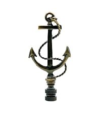 Lamp Finial-ANCHOR & ROPE-Aged Brass Finish, Highly detailed metal casting picture