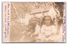 RPPC Chillicothe Ohio ~ Children photo w/ DOG ~ NAMES ~ Ancestry Ross County picture