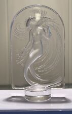 Stunning Lalique Water Nymph Nude Sirens Naiad Mermaid Crystal Plaque picture