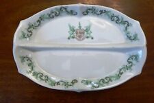 Antique Planters Hotel Advertising Restaurant Ware Fancy Divided Plate w/Crest picture