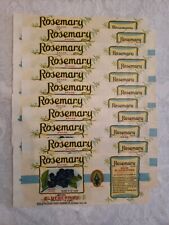 1930's VINTAGE ROSEMARY BRAND BLUEBERRIES CAN LABELS (X10) COLUMBIA FALLS MAINE picture