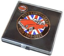 MG MGB 60th Anniversary grille badge and lapel pin set in presentation packaging picture