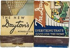 2 Dayton's Co. Department Store Minneapolis Matchbook Covers - Vintage Antique picture