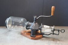 VTG ANTIQUE ARCADE CRYSTAL WALL MOUNT COFFEE GRINDER picture