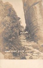J32/ Ellenville New York RPPC Postcard c1910 Sams Point Steps Rocks 179 picture