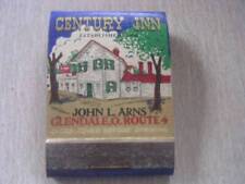 1930's Century Inn John L Arns Prop Route 4 Glendale Ohio OH Empty Matchbook picture