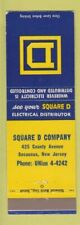 Matchbook Cover - Square D Company Secaucus NJ Electrical picture