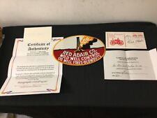 RED ADAIR AUTOGRAPHS AND COA  WITH LARGE PATCH OIL WELL FIREFIGHTER picture