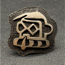Hopi Bernard Dawahoya Siyangephoya Left-Handed Kachina Silver Tac Pin picture