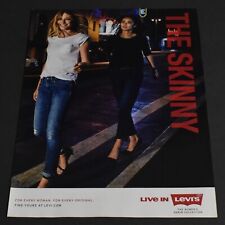 2016 Print Ad Sexy Heels Long Legs Fashion Lady Blonde Levi's Jeans Sidewalk art picture