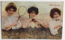 Three Queens Beautiful Ladies 1908 Postcard picture