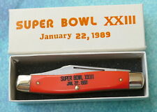 SCHRADE USA Premium Stockman Knife new RARE 1989 SUPER BOWL XXIII 49ers Bengals picture