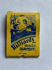 1940's Tubby's Billiards 206 Sherman Ave Coeur d' Alene ID EMPTY Matchbook Idaho picture