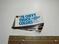 Vintage 1978 GM Chevrolet Dealer Chevy Truck Series 10-90 & LUV 6 Color Swatch picture