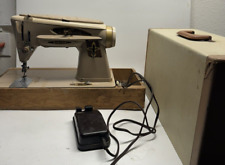 VINTAGE Singer 503A Slant-O-Matic Rocketeer Sewing Machine w/ Pedal & Case picture