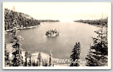 Postcard RPPC Emerald Bay Lake Tahoe California Snow 1940's A21 picture