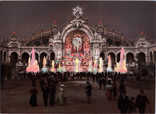 France, Paris. 1900 World's Fair The Water Castle. Night effect. v picture