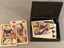 Antique late 19th cent Mughal silver inlaid Box &  Playing Cards 52 Card Deck picture