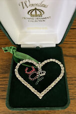 Wenceslaus Crowne Collection Crystal Joy/Heart Ornament NIB Roman Inc Handmade picture
