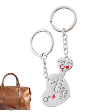 Matching Key Chains Alloy Heart Key Shape 1 pair Keychain Creative Bag Pendants picture