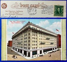 NEW PALACE HOTEL, SAN FRANCISCO, CA ~  postcard~ 1909  B. Franklin stamp  picture