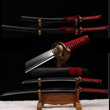 Clay Tempered T10 Handmade Japanese Samurai Set (Katana+Wakizashi) Full Tang  picture