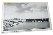 PITTSBURG CALIFORNIA YACHT HARBOR VINTAGE BOATS POST CARD picture
