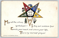Antique Masonic Postcard~ Order Of The Eastern Star picture