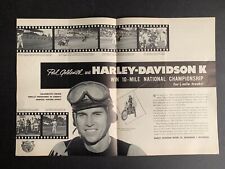 Vintage 1954 Harley-Davidson Motorcycles Paul Goldsmith Print Ad picture