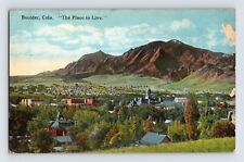 Postcard Colorado Boulder CO Downtown Aerial 1910s Unposted Divided Back picture