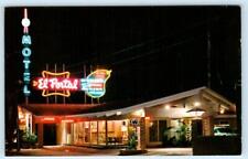 SAN DIEGO, California CA ~ Roadside EL PORTAL MOTEL Night Neon c1960s Postcard picture