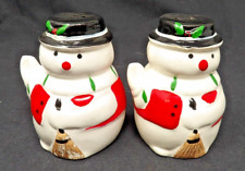 Vintage Snowman Shaped Salt & Pepper Shakers 3