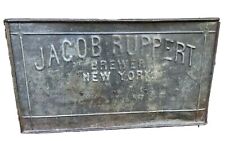 RARE Vintage 1918 Metal Beer Box Crate Jacob ruppert brewing New York Antique picture