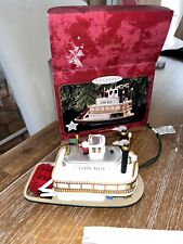 Vintage 1997 Keepsake Ornament Christmas Santa’s Showboat light motion and Music picture