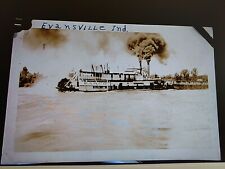 1933 Evansville Indiana River Front Paddlewheel Tow Photo picture