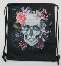 Beabes Skull Drawstring Backpack Bag Day Of The Dead Mexican Skeleton 14x16.9 in picture
