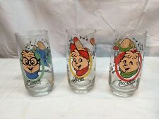 ~~ 1985 ALVIN AND THE CHIPMUNKS ~~ SET OF 3 GLASSES ~  ALVIN, THEODORE & SIMON picture