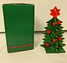 Dept 56 Vintage Wooden Christmas Tree Ornament In Box picture