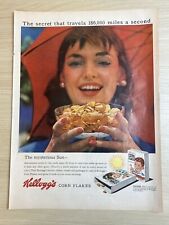 Kellogg's Corn Flakes Cereal Mysterious Sun 1956 Vintage Print Ad Life Magazine picture
