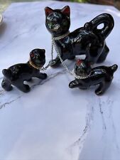 Vintage MCM  Ceramic Momma Cat with Kittens on Chain Japan picture