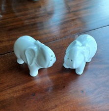 Two Matching Ceramic Elephant Salt and Pepper Shakers *Adorable* picture