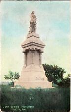 Du Bois PA-Pennsylvania, John Du Bois Monument, c1908 Vintage Souvenir Postcard picture