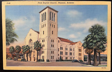 Vintage Postcard 1941 First Baptist Church, Phoenix, Arizona (AZ) picture