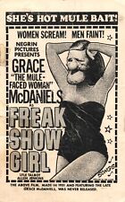 Mule Faced Woman Freak Show Girl Movie Poster Artist Drew Friedman 1985 Postcard picture