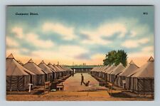 Company Street, Military Camp, Vintage Postcard picture